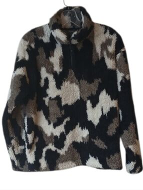 Eddie Bauer Faux-Sherpa Pullover Size Small